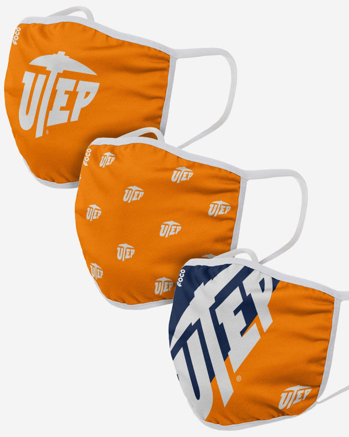 UTEP Miners 3 Pack Face Cover FOCO - FOCO.com