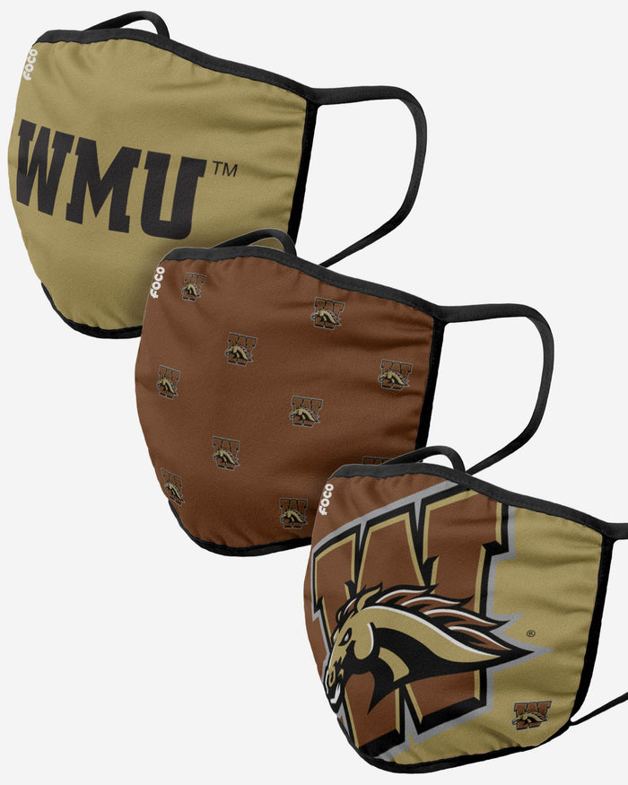 Western Michigan Broncos 3 Pack Face Cover FOCO - FOCO.com