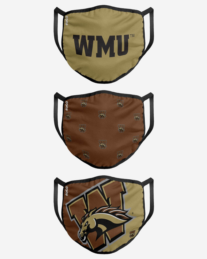 Western Michigan Broncos 3 Pack Face Cover FOCO - FOCO.com
