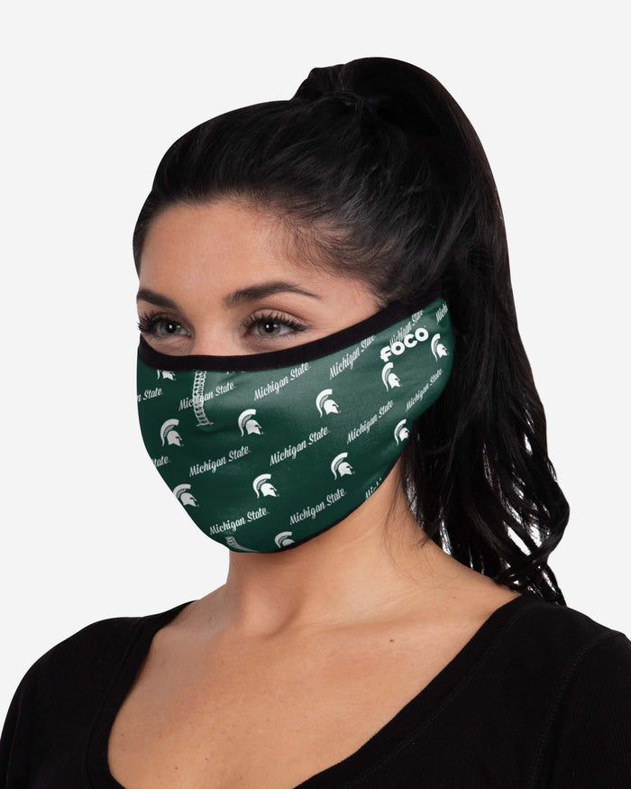 Michigan State Spartans Repeat Script Earband Face Cover FOCO - FOCO.com