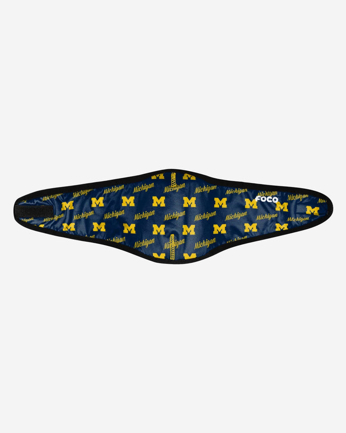 Michigan Wolverines Repeat Script Earband Face Cover FOCO - FOCO.com