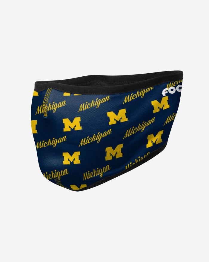 Michigan Wolverines Repeat Script Earband Face Cover FOCO - FOCO.com