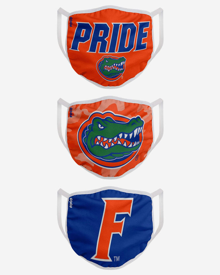 Florida Gators Super Fan 3 Pack Face Cover FOCO - FOCO.com