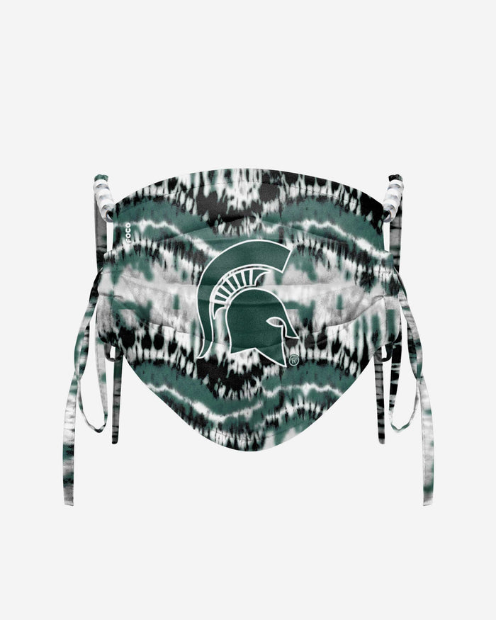 Michigan State Spartans Tie-Dye Beaded Tie-Back Face Cover FOCO - FOCO.com