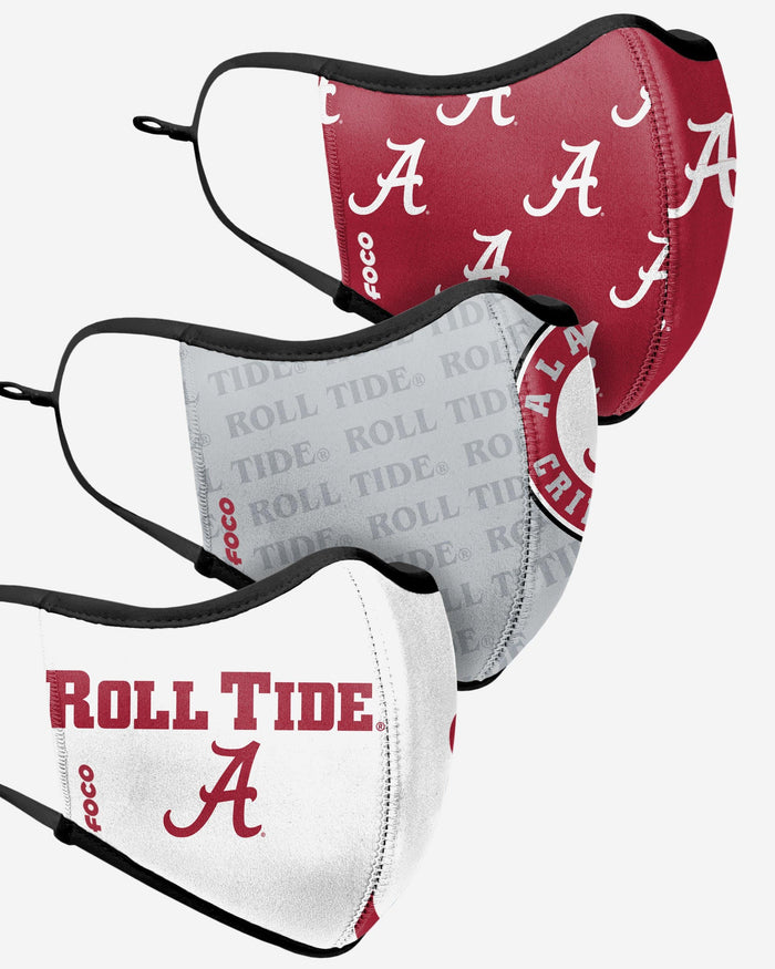 Alabama Crimson Tide Thematic Sport 3 Pack Face Cover FOCO - FOCO.com