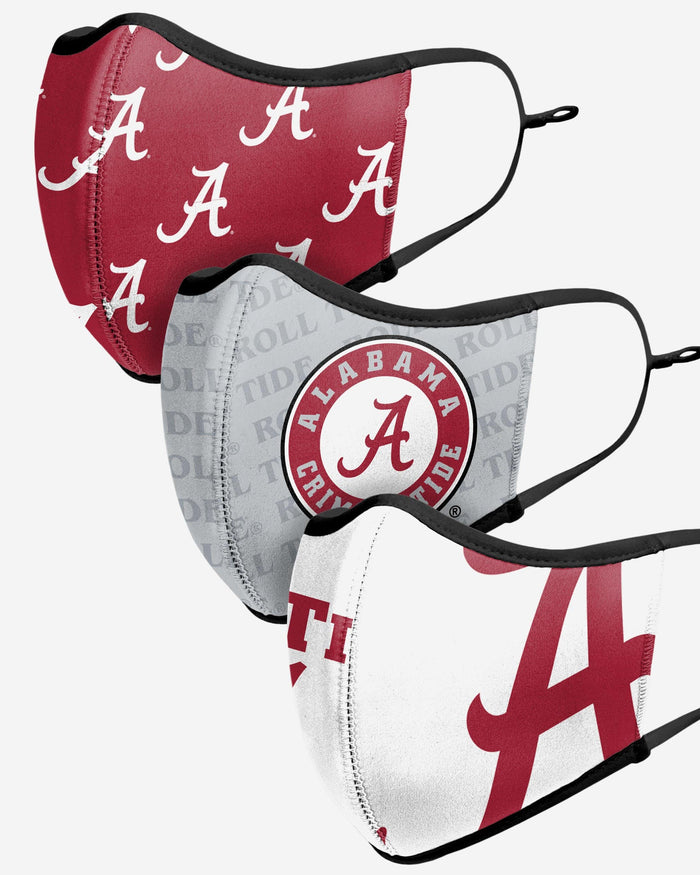 Alabama Crimson Tide Thematic Sport 3 Pack Face Cover FOCO - FOCO.com