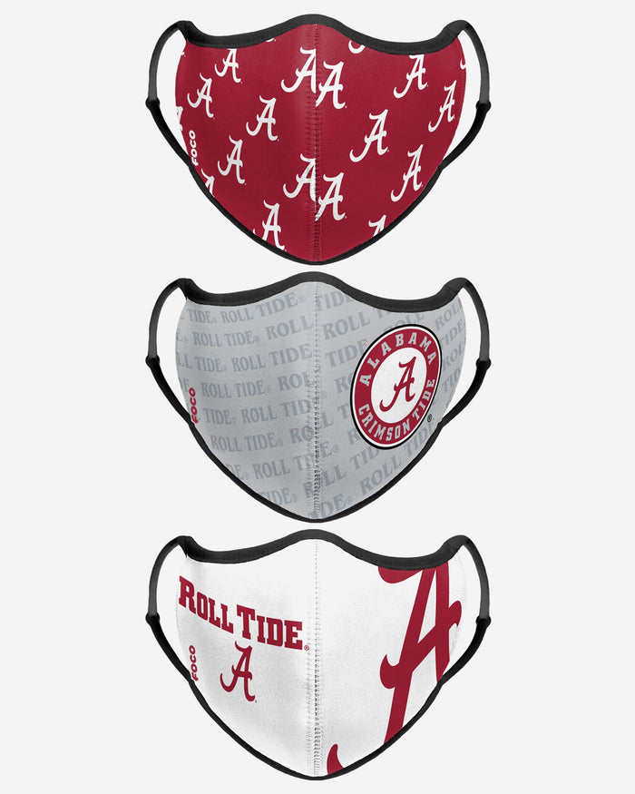 Alabama Crimson Tide Thematic Sport 3 Pack Face Cover FOCO - FOCO.com