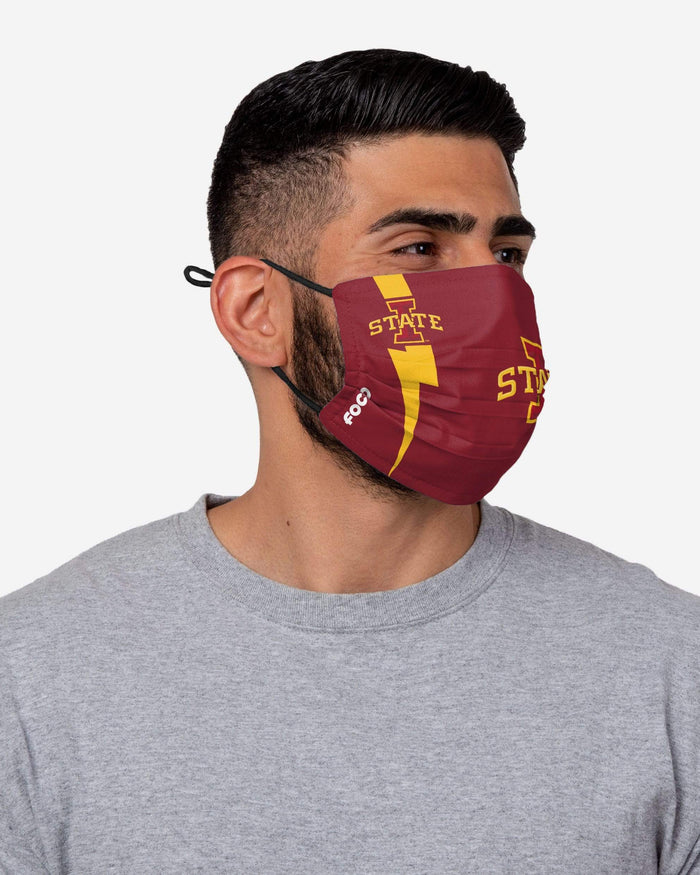 Iowa State Cyclones On-Field Sideline Team Stripe Big Logo Face Cover FOCO - FOCO.com