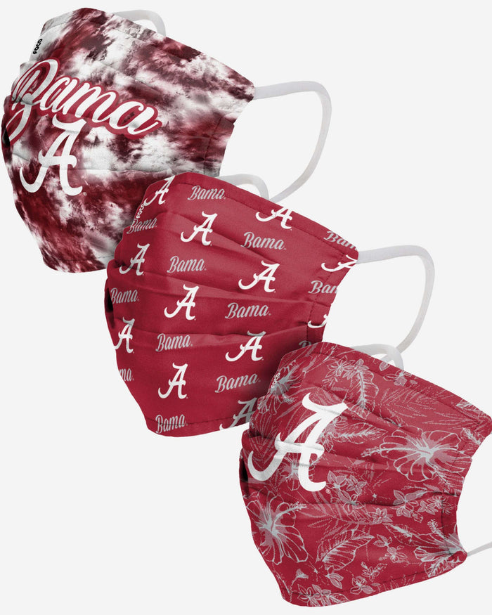 Alabama Crimson Tide Womens Matchday 3 Pack Face Cover FOCO - FOCO.com