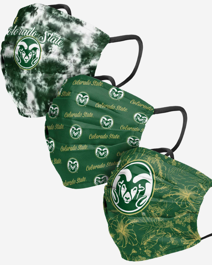 Colorado State Rams Womens Matchday 3 Pack Face Cover FOCO - FOCO.com