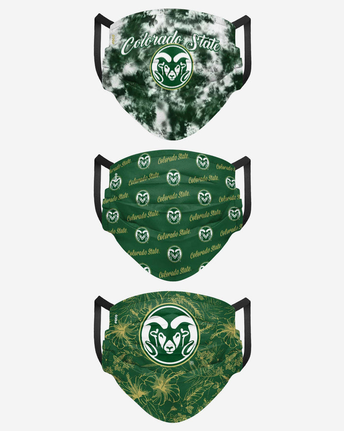 Colorado State Rams Womens Matchday 3 Pack Face Cover FOCO - FOCO.com