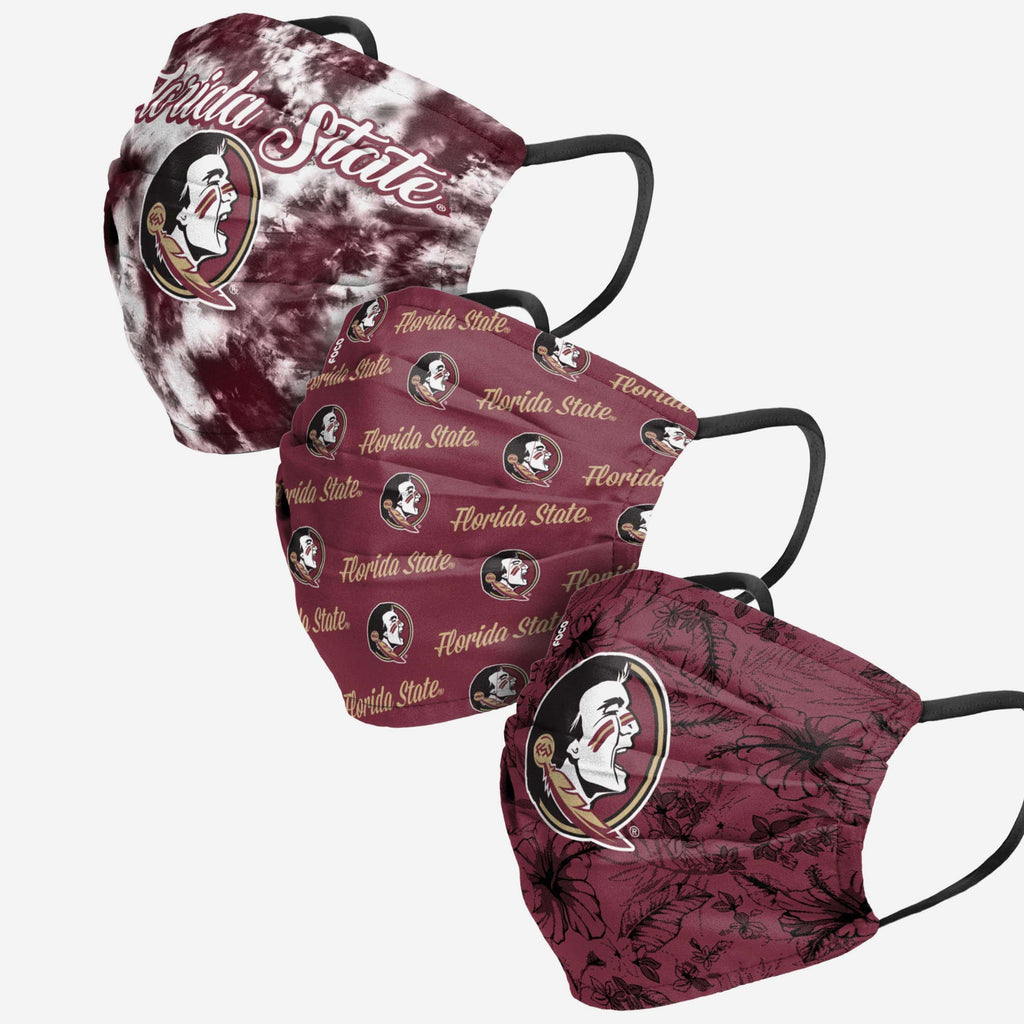 Florida State Seminoles Womens Matchday 3 Pack Face Cover FOCO - FOCO.com