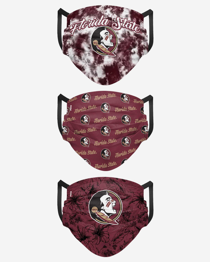 Florida State Seminoles Womens Matchday 3 Pack Face Cover FOCO - FOCO.com