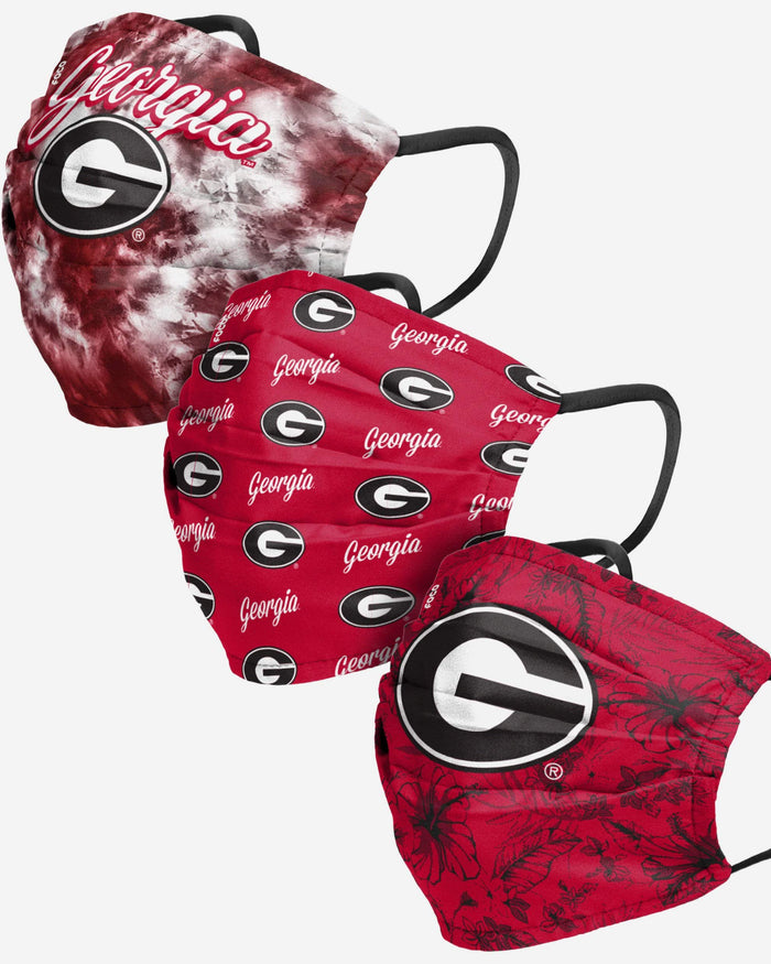 Georgia Bulldogs Womens Matchday 3 Pack Face Cover FOCO - FOCO.com