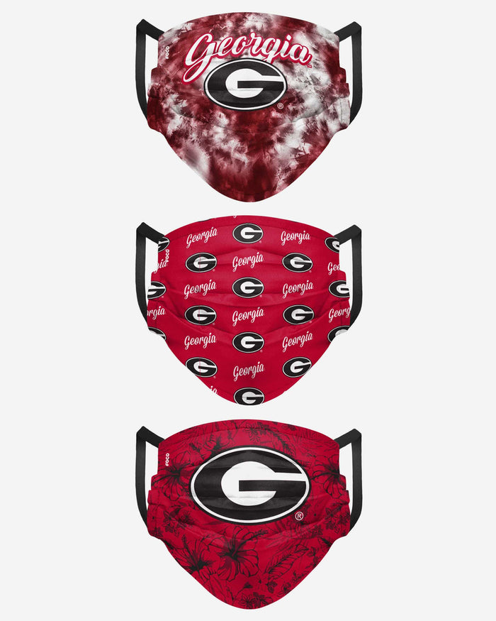 Georgia Bulldogs Womens Matchday 3 Pack Face Cover FOCO - FOCO.com