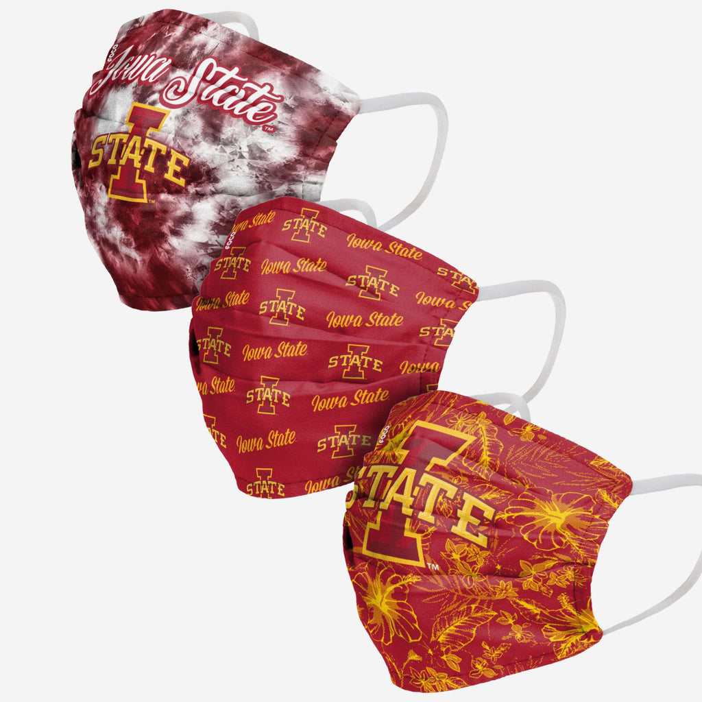 Iowa State Cyclones Womens Matchday 3 Pack Face Cover FOCO - FOCO.com