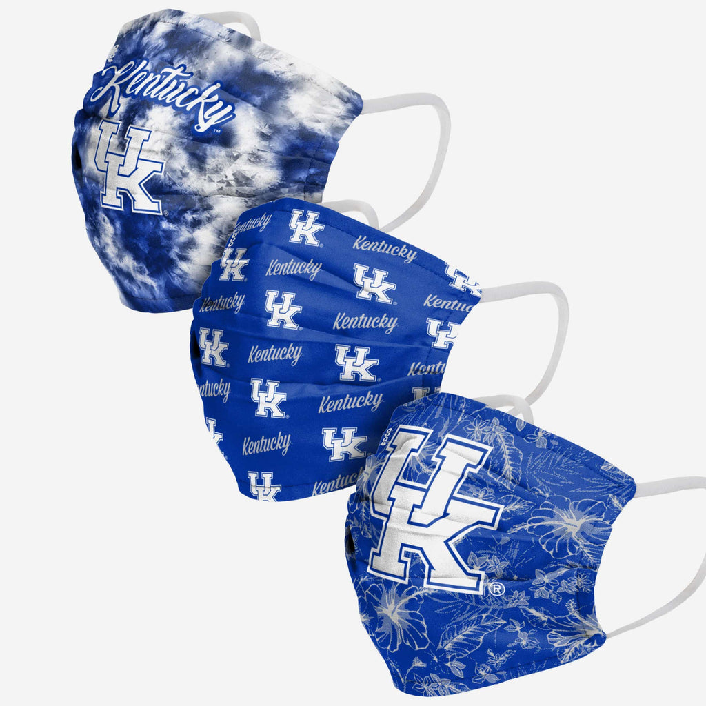 Kentucky Wildcats Womens Matchday 3 Pack Face Cover FOCO - FOCO.com