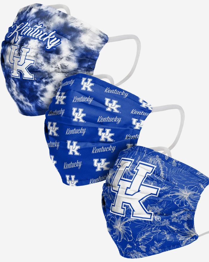 Kentucky Wildcats Womens Matchday 3 Pack Face Cover FOCO - FOCO.com