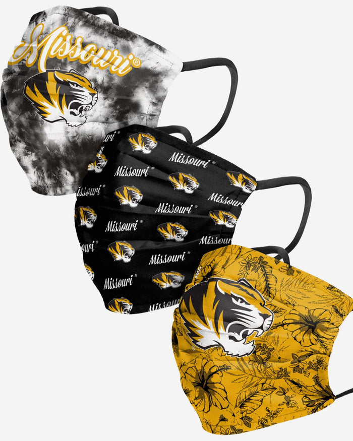 Missouri Tigers Womens Matchday 3 Pack Face Cover FOCO - FOCO.com