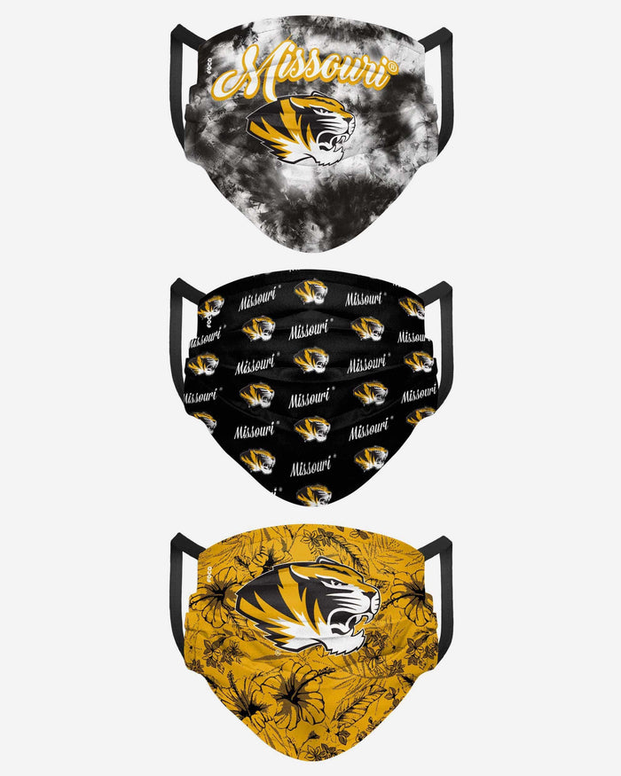 Missouri Tigers Womens Matchday 3 Pack Face Cover FOCO - FOCO.com