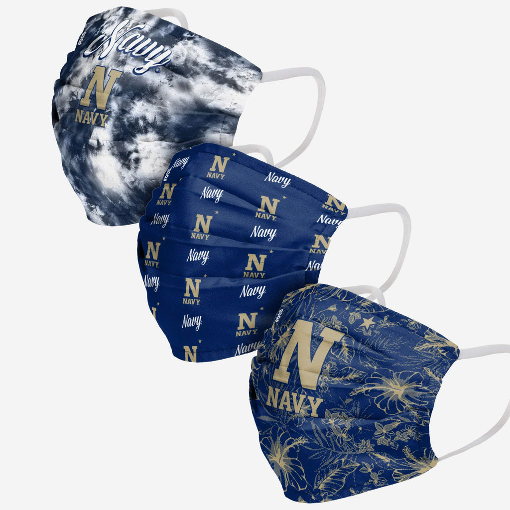 Navy Midshipmen Womens Matchday 3 Pack Face Cover FOCO - FOCO.com