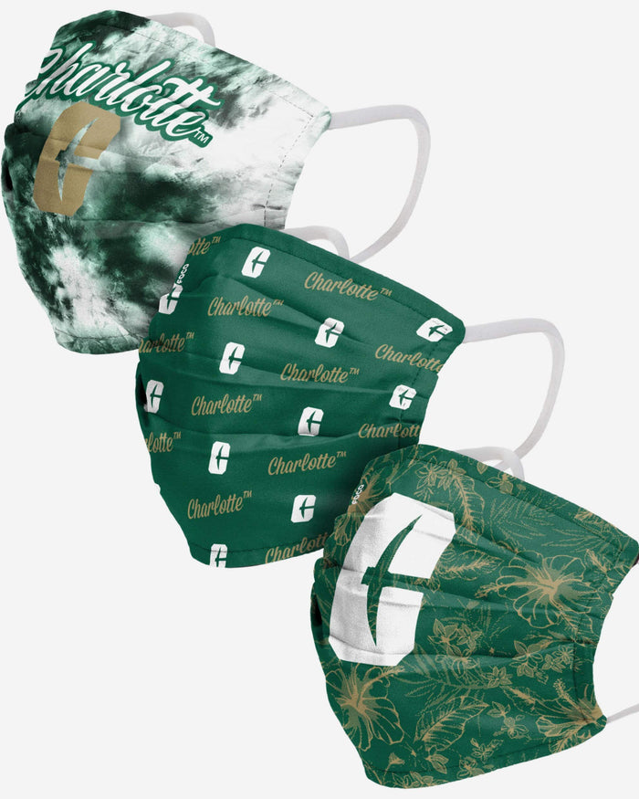 North Carolina Charlotte 49ers Womens Matchday 3 Pack Face Cover FOCO - FOCO.com