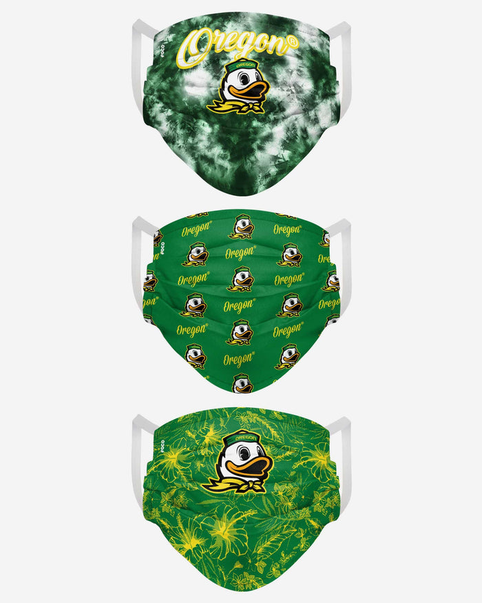 Oregon Ducks Womens Matchday 3 Pack Face Cover FOCO - FOCO.com