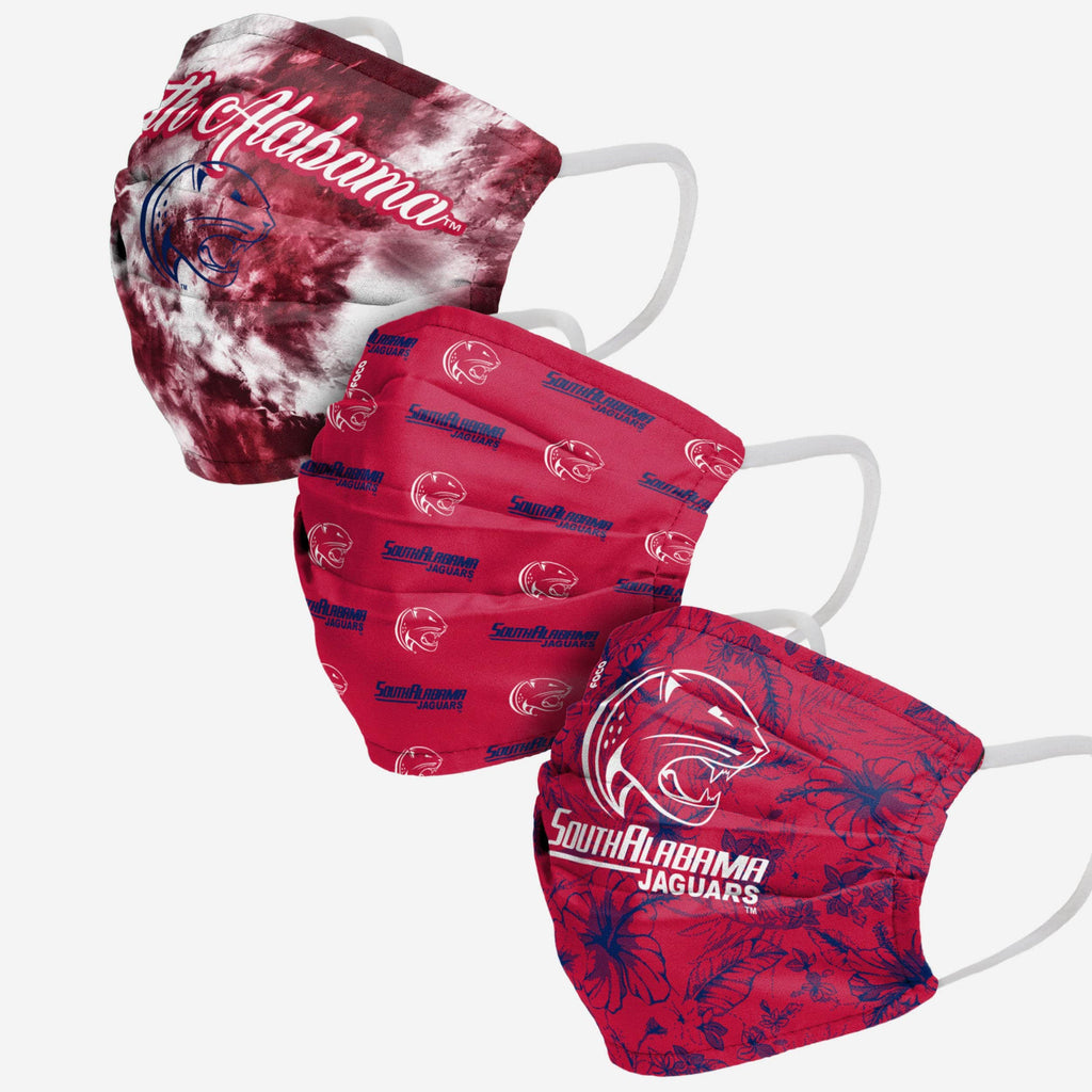 South Alabama Jaguars Womens Matchday 3 Pack Face Cover FOCO - FOCO.com