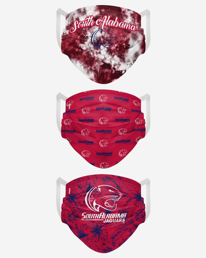 South Alabama Jaguars Womens Matchday 3 Pack Face Cover FOCO - FOCO.com