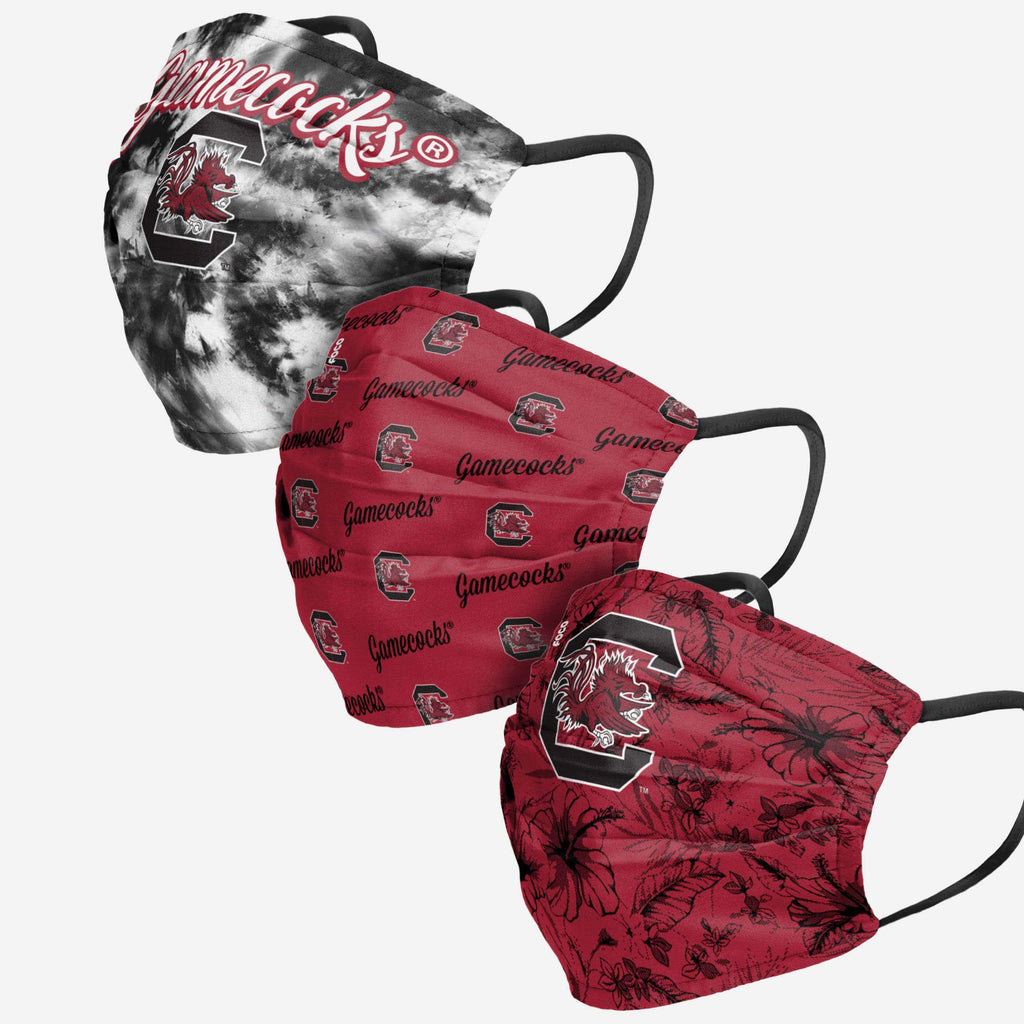 South Carolina Gamecocks Womens Matchday 3 Pack Face Cover FOCO - FOCO.com