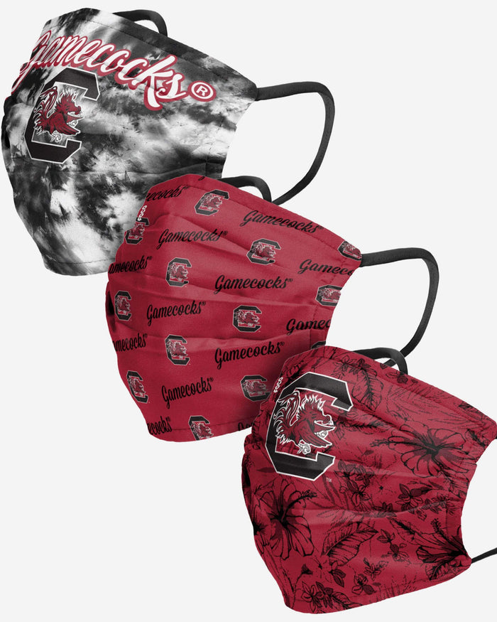 South Carolina Gamecocks Womens Matchday 3 Pack Face Cover FOCO - FOCO.com