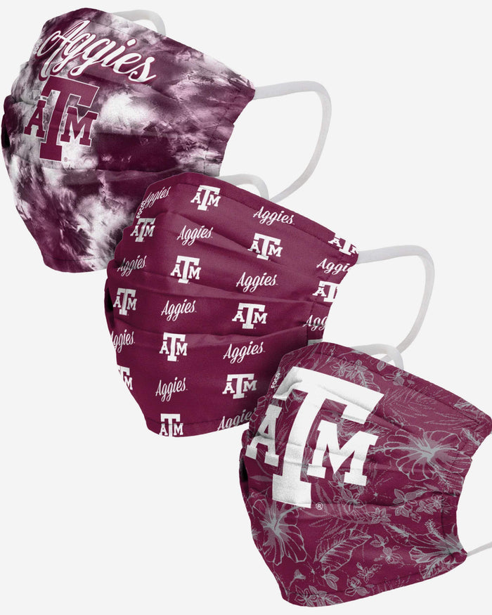 Texas A&M Aggies Womens Matchday 3 Pack Face Cover FOCO - FOCO.com