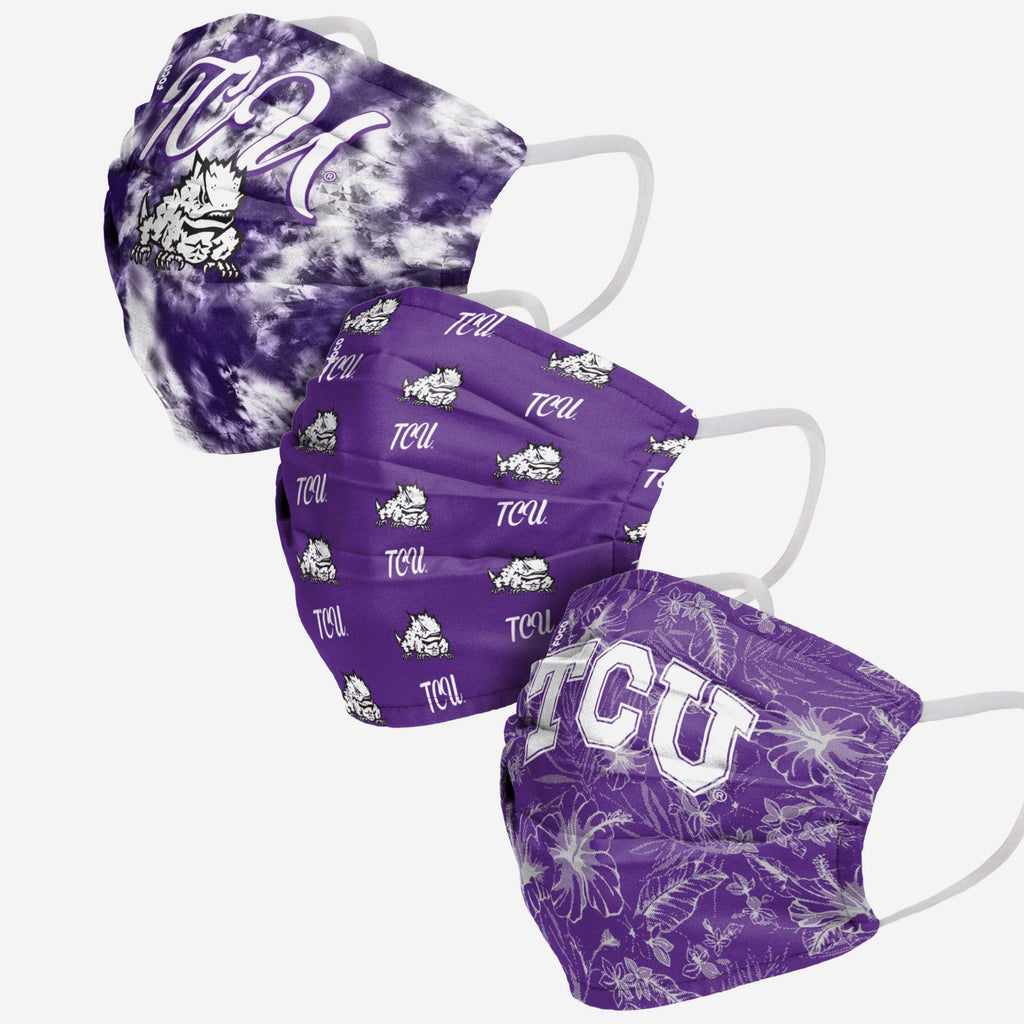 TCU Horned Frogs Womens Matchday 3 Pack Face Cover FOCO - FOCO.com