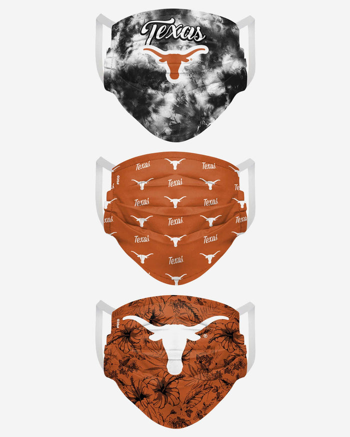 Texas Longhorns Womens Matchday 3 Pack Face Cover FOCO - FOCO.com