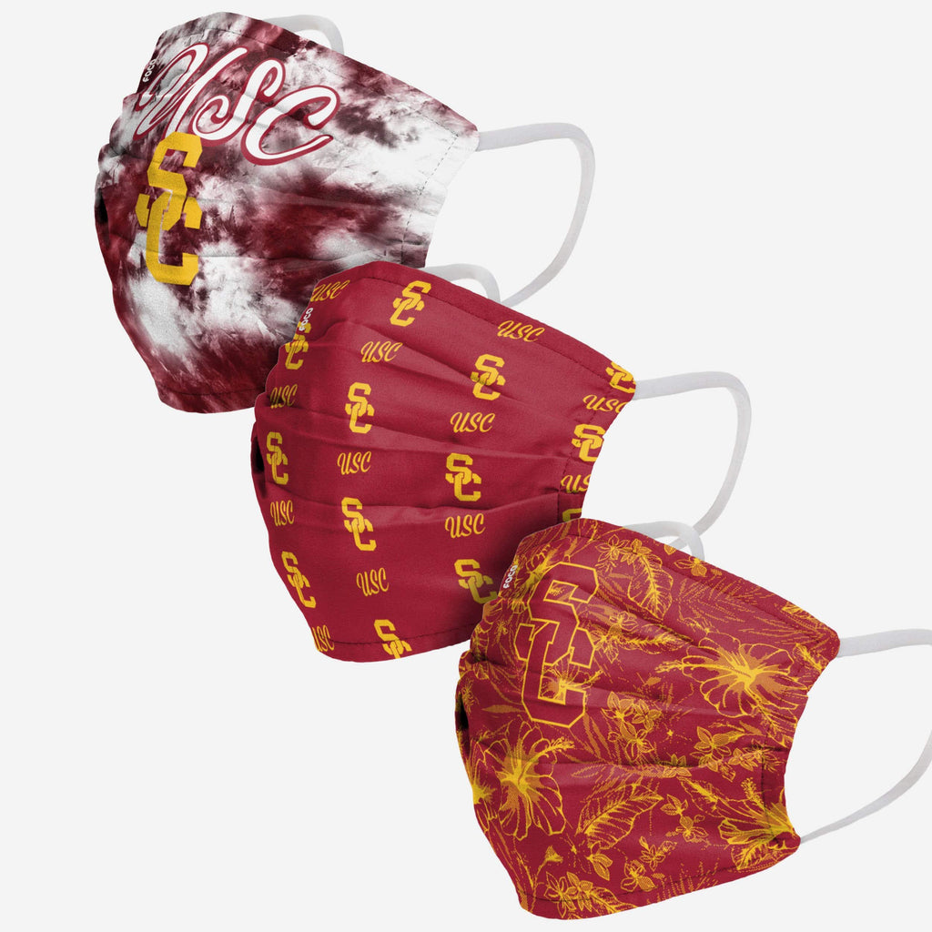 USC Trojans Womens Matchday 3 Pack Face Cover FOCO - FOCO.com