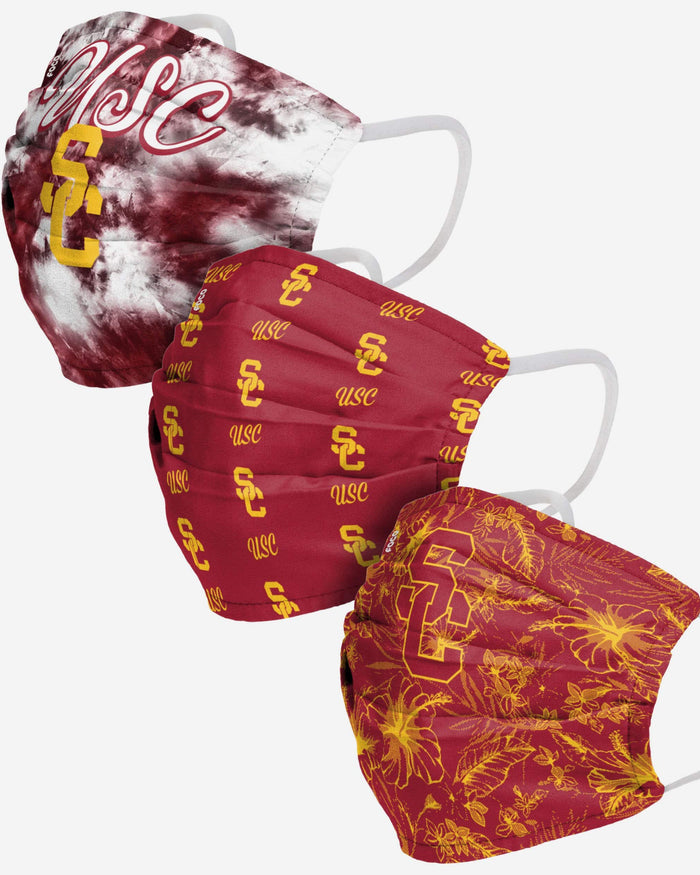 USC Trojans Womens Matchday 3 Pack Face Cover FOCO - FOCO.com