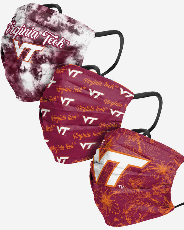 Virginia Tech Hokies Womens Matchday 3 Pack Face Cover FOCO - FOCO.com