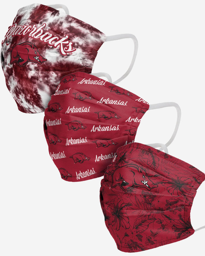 Arkansas Razorbacks Womens Matchday 3 Pack Face Cover FOCO - FOCO.com