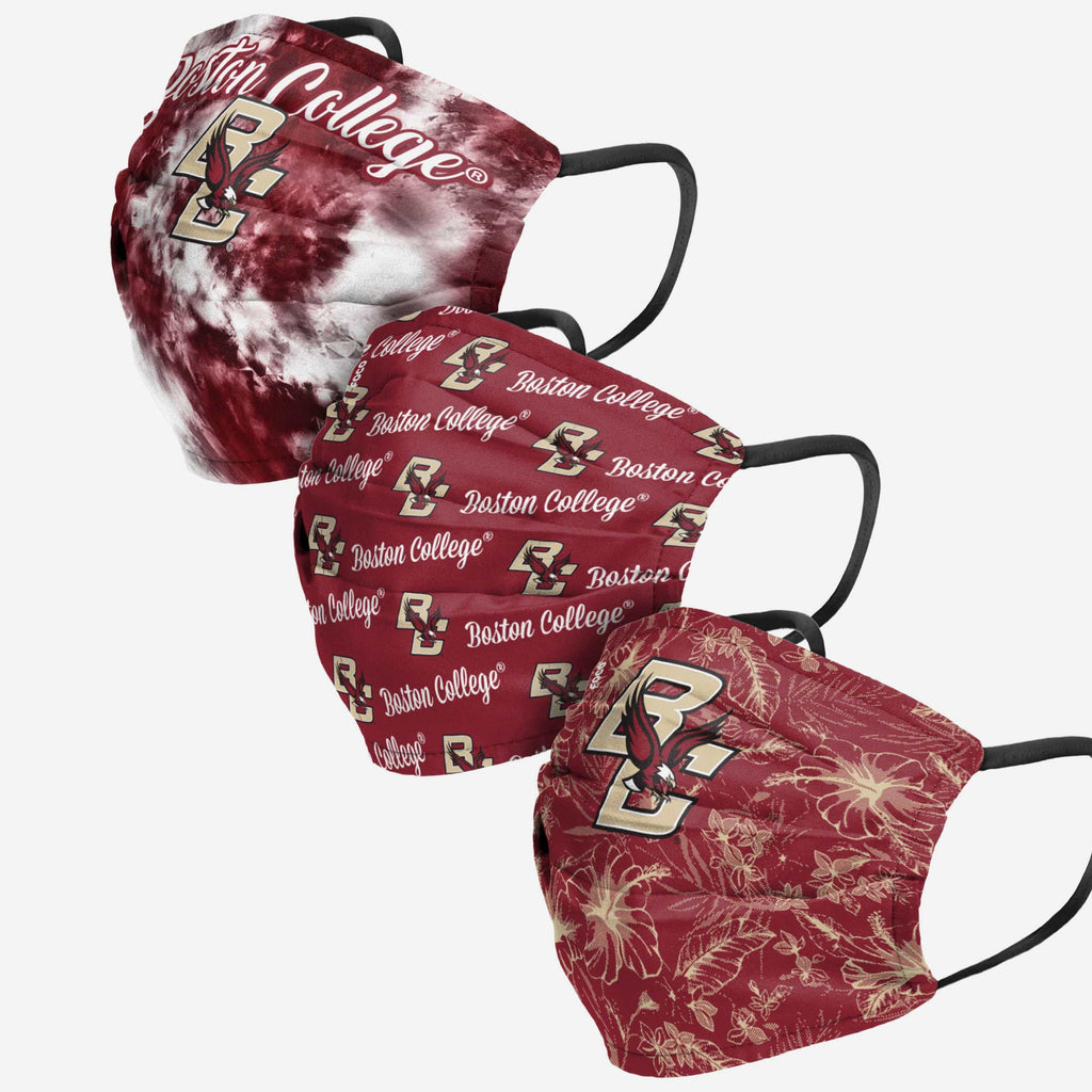 Boston College Eagles Womens Matchday 3 Pack Face Cover FOCO - FOCO.com