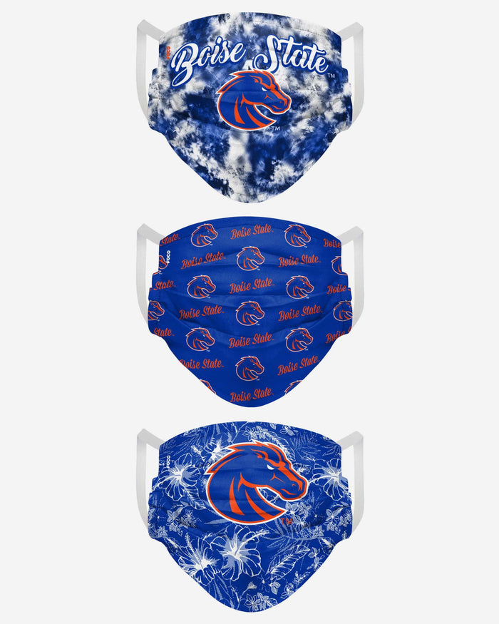 Boise State Broncos Womens Matchday 3 Pack Face Cover FOCO - FOCO.com