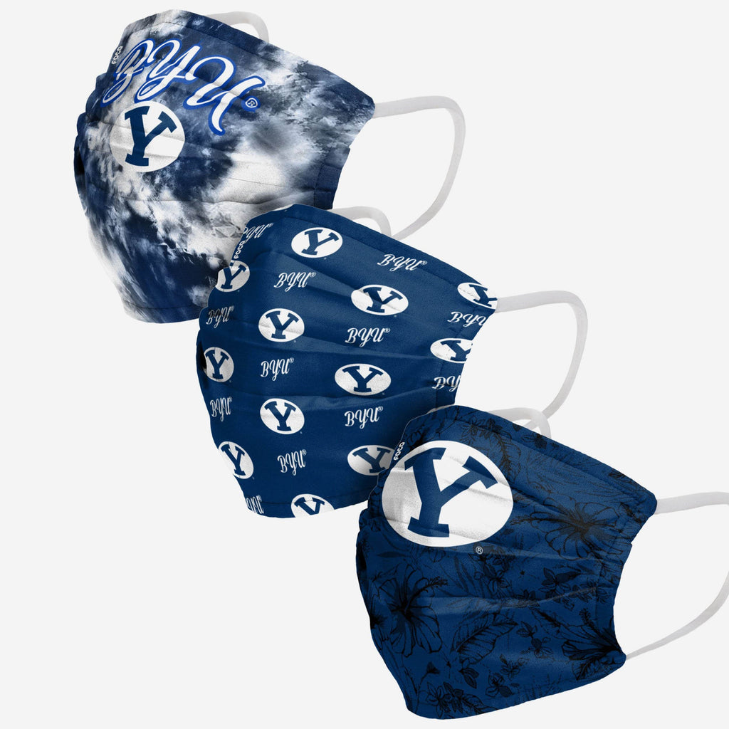 BYU Cougars Womens Matchday 3 Pack Face Cover FOCO - FOCO.com