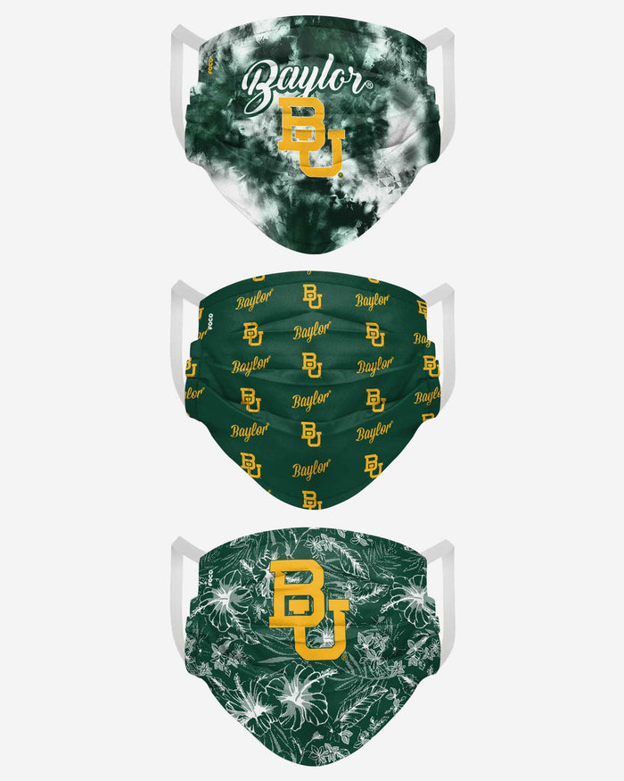 Baylor Bears Womens Matchday 3 Pack Face Cover FOCO - FOCO.com