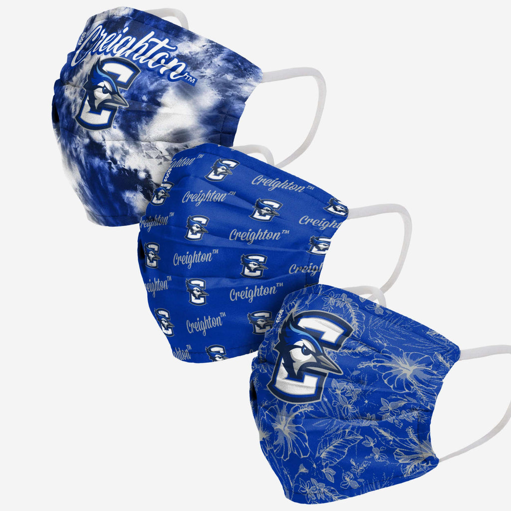 Creighton Bluejays Womens Matchday 3 Pack Face Cover FOCO - FOCO.com