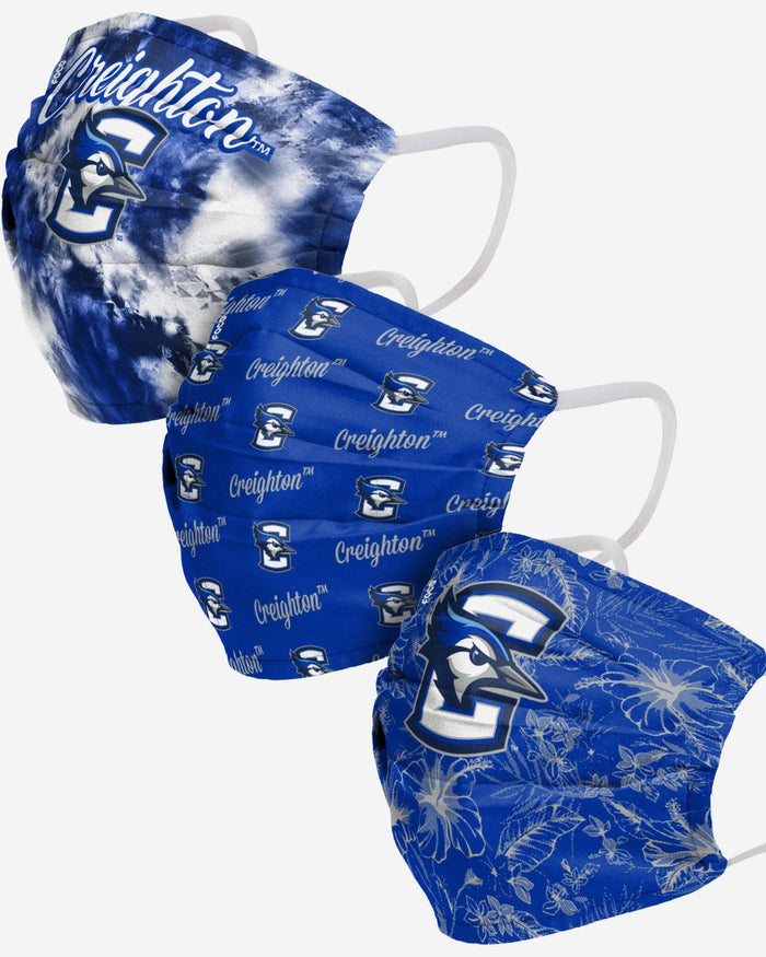 Creighton Bluejays Womens Matchday 3 Pack Face Cover FOCO - FOCO.com