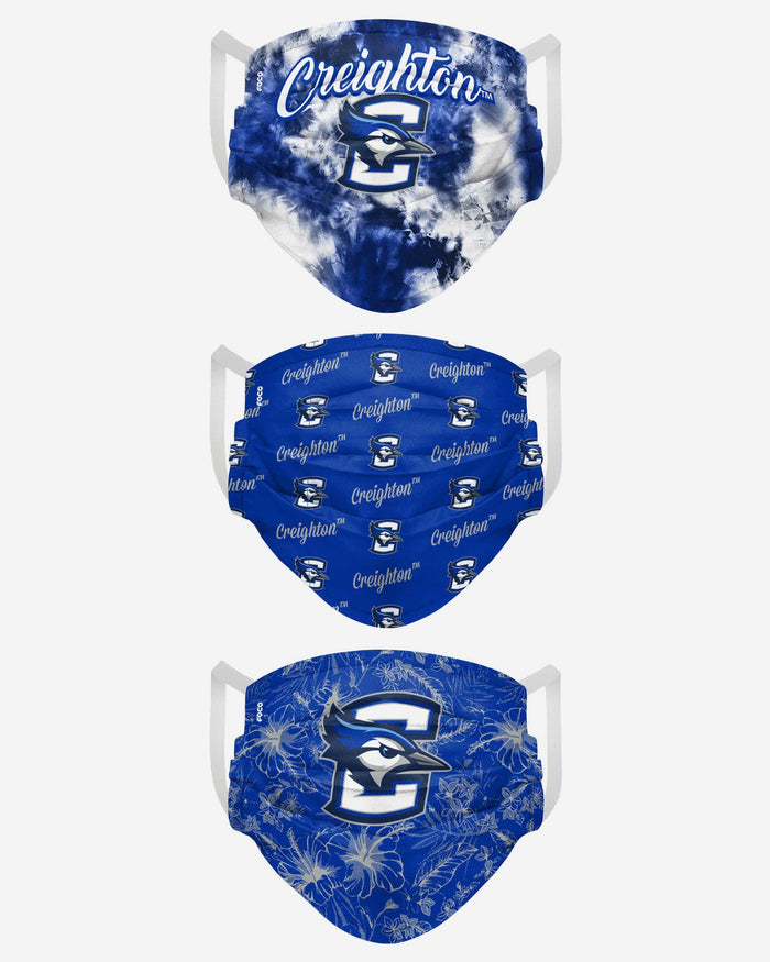 Creighton Bluejays Womens Matchday 3 Pack Face Cover FOCO - FOCO.com