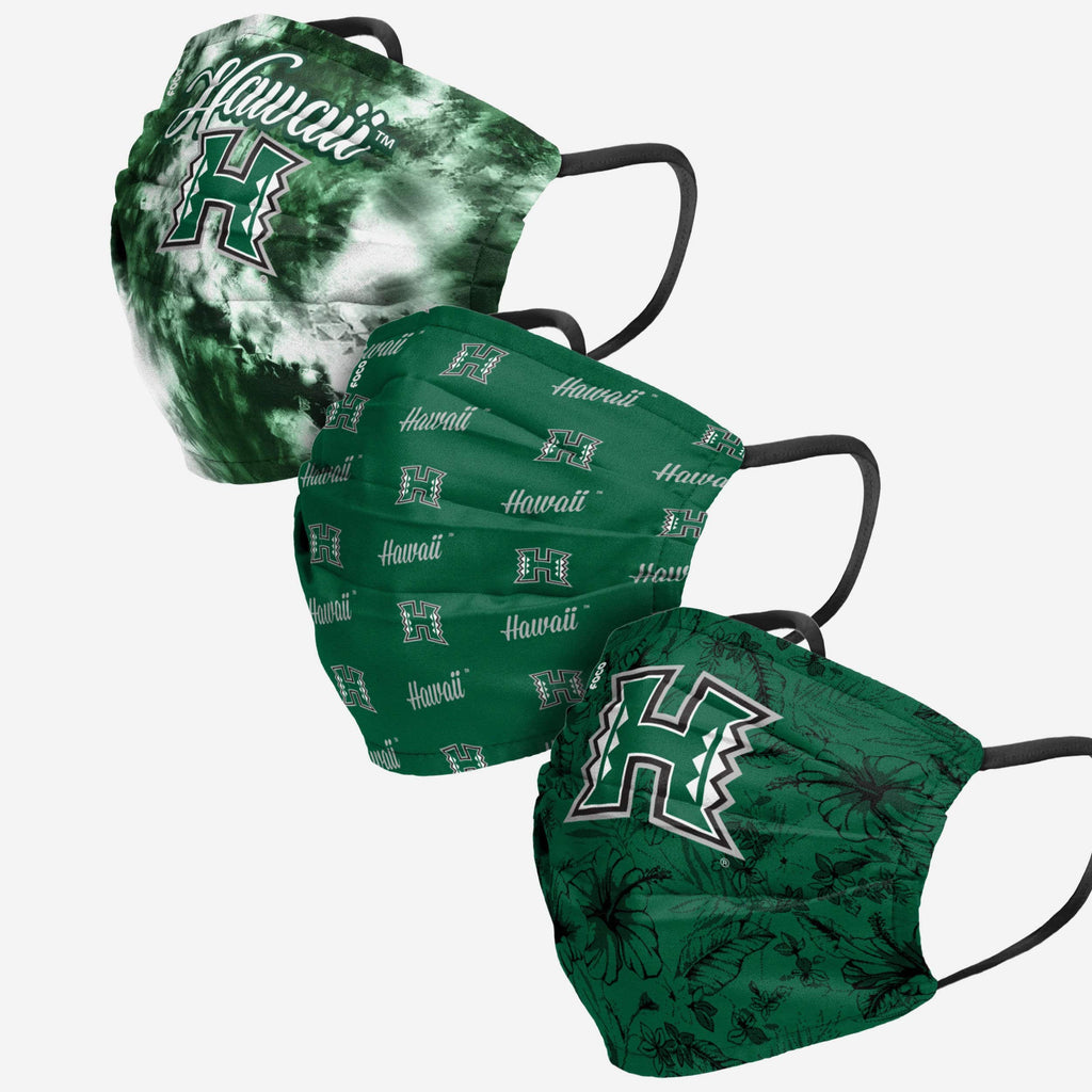 Hawaii Rainbow Warriors Womens Matchday 3 Pack Face Cover FOCO - FOCO.com