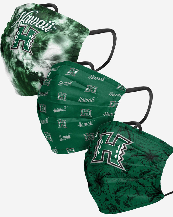 Hawaii Rainbow Warriors Womens Matchday 3 Pack Face Cover FOCO - FOCO.com