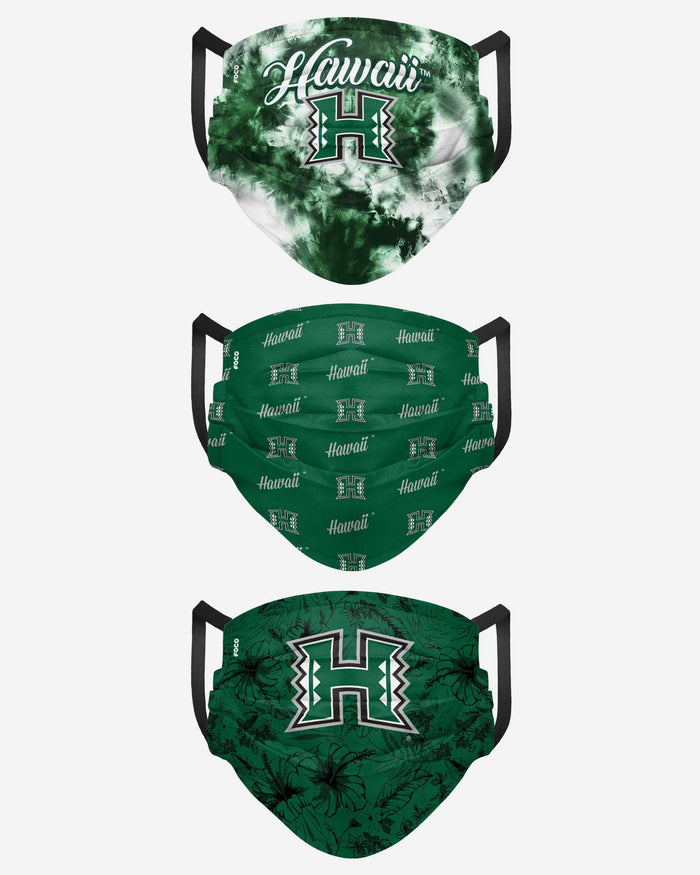 Hawaii Rainbow Warriors Womens Matchday 3 Pack Face Cover FOCO - FOCO.com