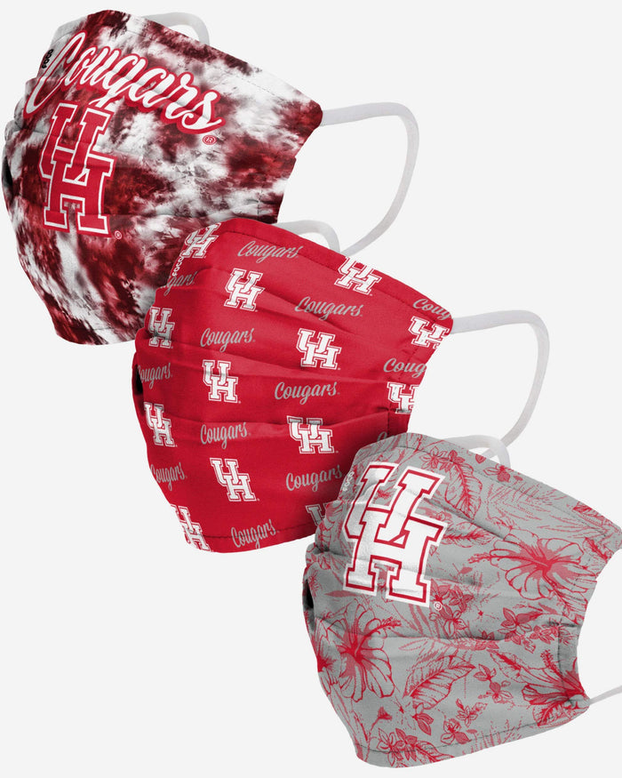 Houston Cougars Womens Matchday 3 Pack Face Cover FOCO - FOCO.com