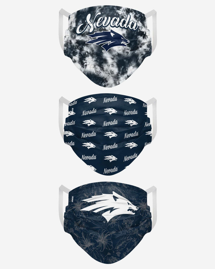 Nevada Wolf Pack Womens Matchday 3 Pack Face Cover FOCO - FOCO.com